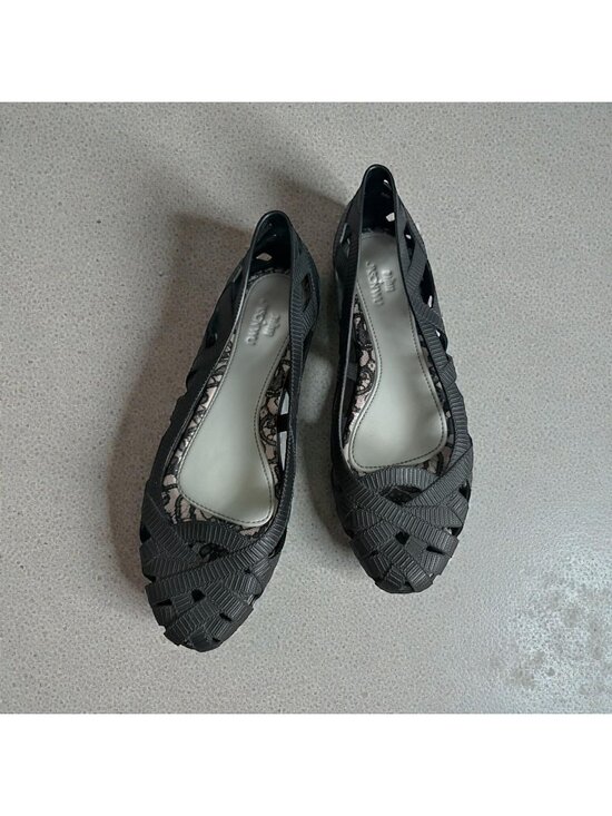 Melissa Shoes - MELISSA x Jason Wu Black Sculpted Ballet Flats Size US 7